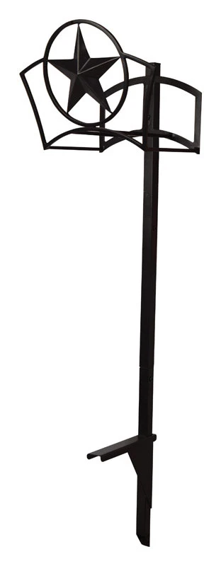 Colgador de manguera para montaje en poste de metal negro Suncast con capacidad de 150 pies
