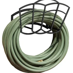 Colgador de manguera de pared de metal negro Suncast Hose Hangout de 150 pies de capacidad