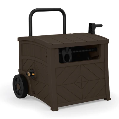 Carrete de manguera con ruedas Suncast Sturdy Resin Java de 150 pies Suncast Corp