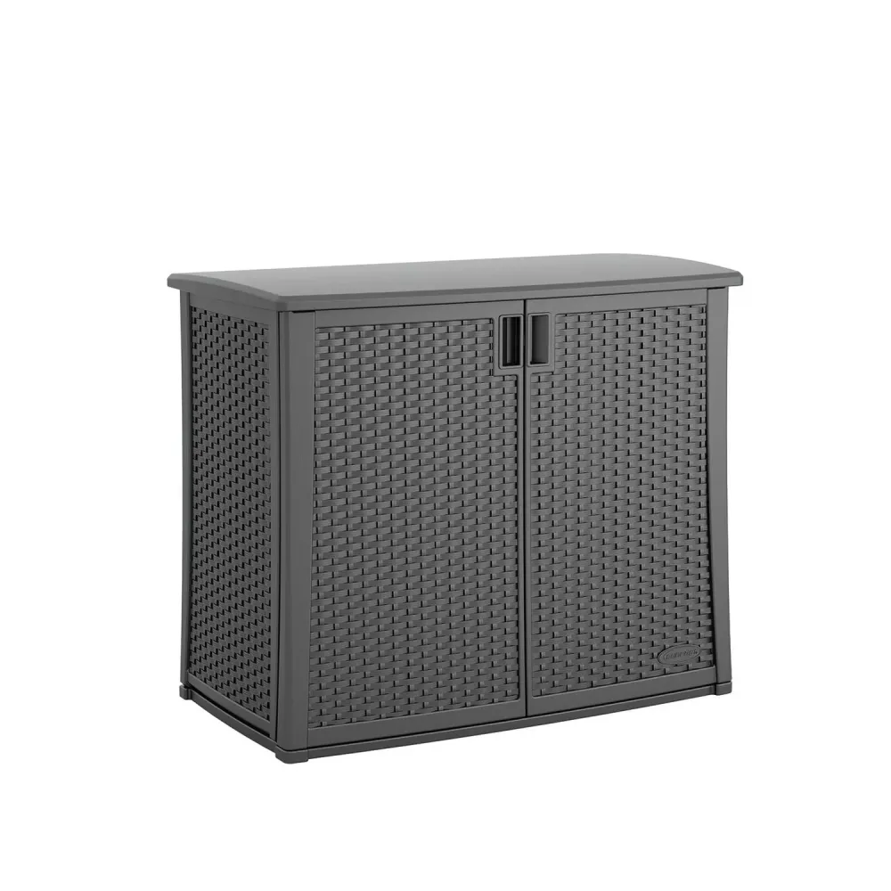 Gabinete moderno estándar de resina de 2 puertas Suncast de 4 pies x 2 pies con kit para piso