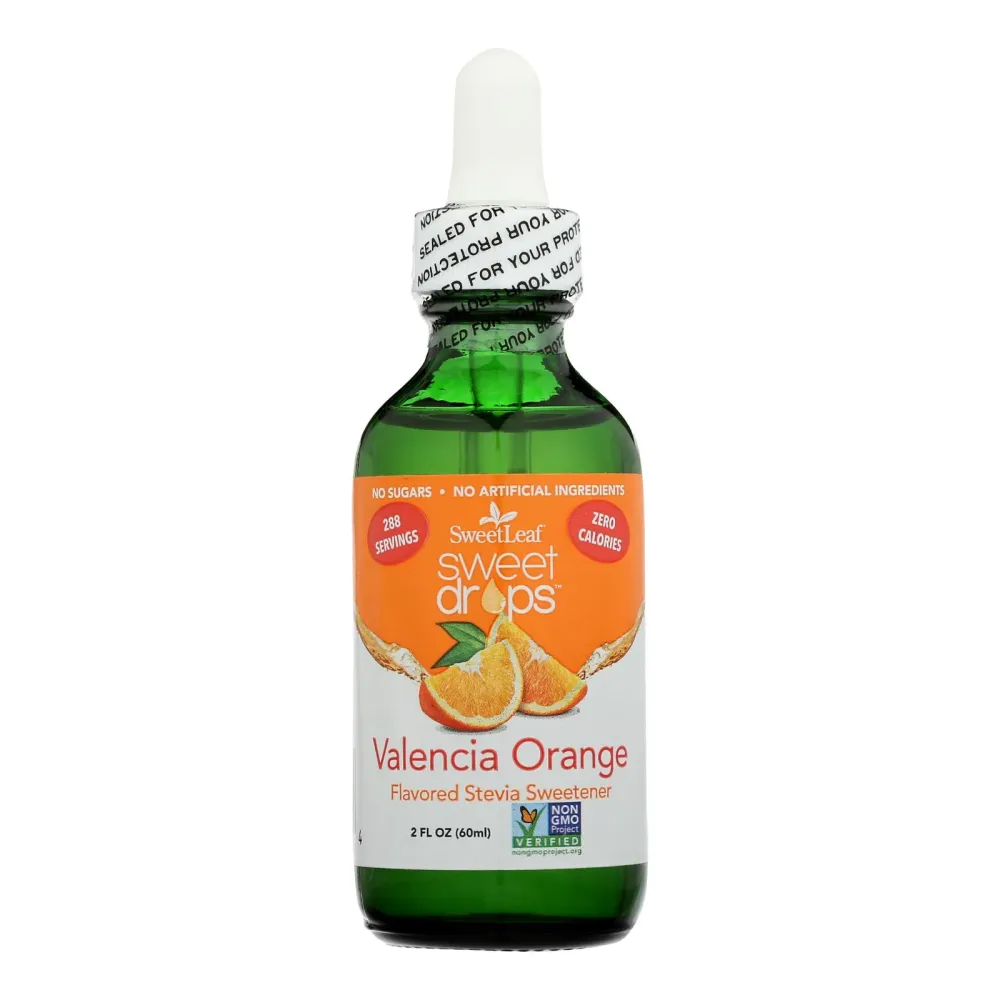 Endulzante Sweet Drops de Sweet Leaf con sabor naranja de Valencia - 2 fl oz