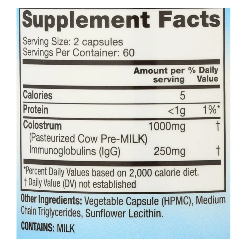 Colostrum Plus de Symbiotics - 480 mg - 120 cápsulas