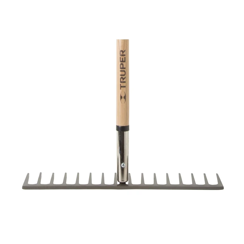 Azada/rastrillo de acero Truper de 60,8 pulg. de largo x 18 pulg. de ancho para madera