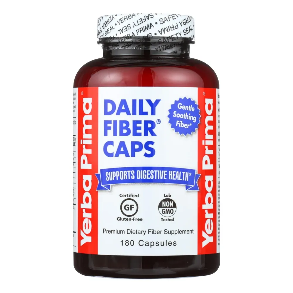Cápsulas de fibra diaria Yerba Prima - 625 mg - 180 cápsulas