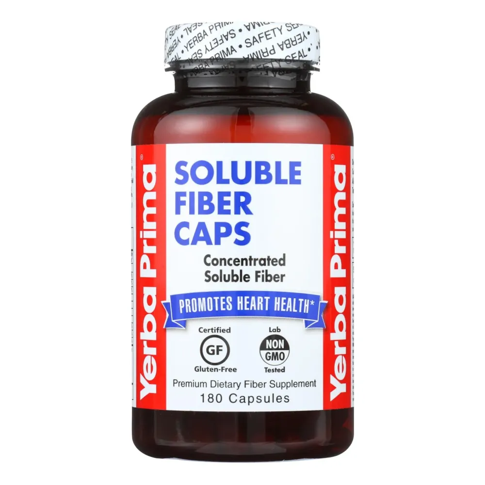 Cápsulas de fibra soluble de Yerba Prima - 625 mg - 180 cápsulas