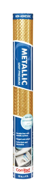 FORRO DORADO DE 18" X 4' SIN ADHESIVO (paquete de 6) CON-TACT