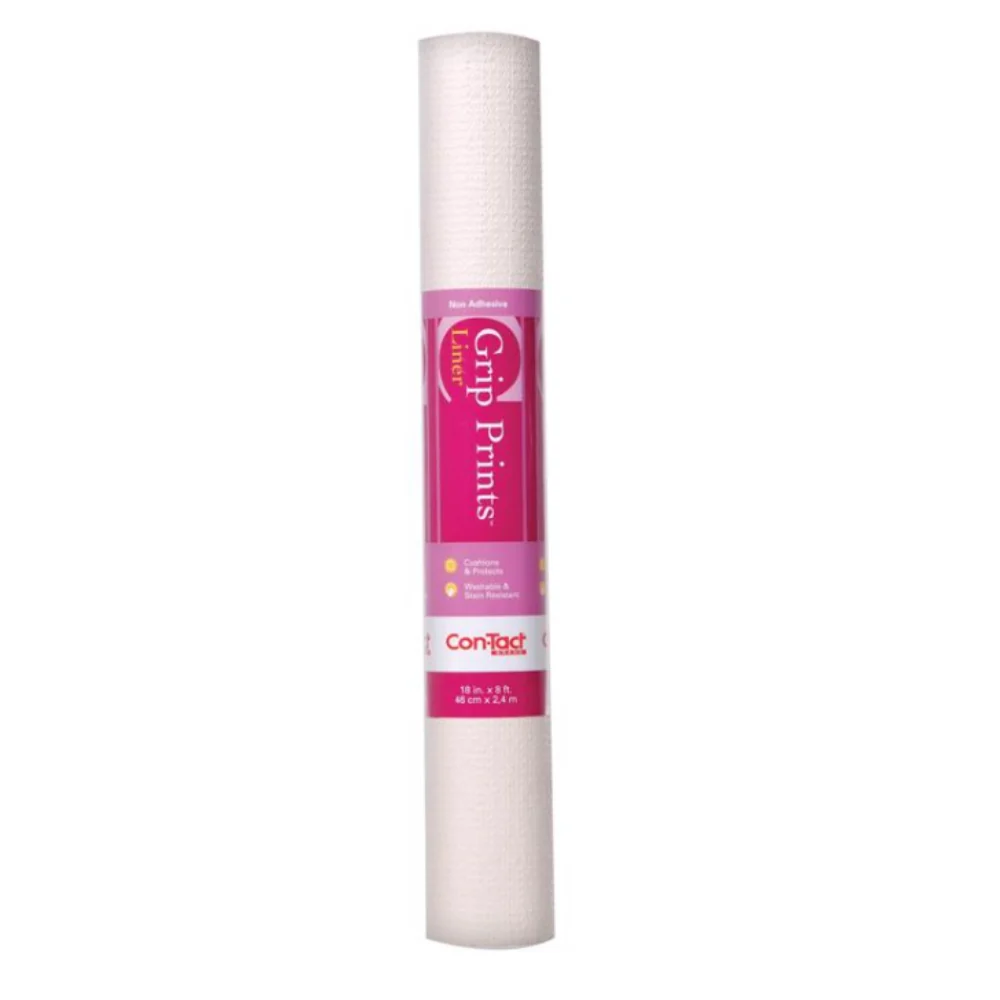 Revestimiento para estantes no adhesivo de color almendra, de 4 pies de largo x 18 pulgadas de ancho, con impresiones de l...