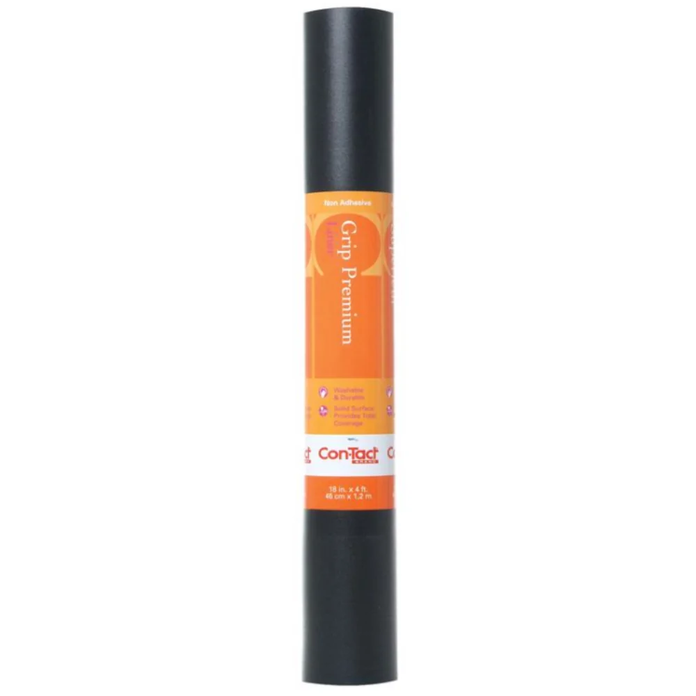 Revestimiento para estantes no adhesivo de color negro de la marca Con-Tact Grip Premium de 4 pies de largo x 18 pulgadas...