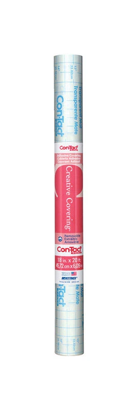 Revestimiento para estantes Con-Tact Creative Covering transparente mate de 20 pies de largo y 18 pulgadas de ancho