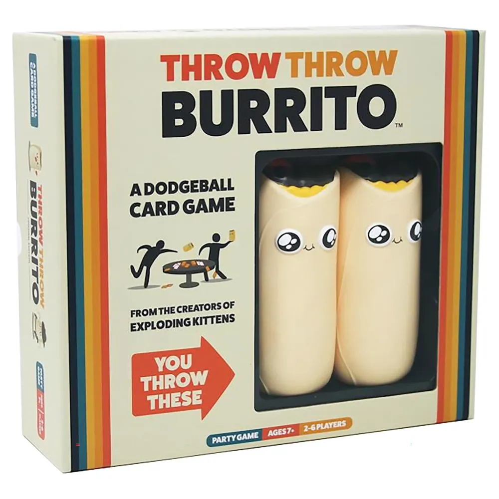 Exploding Kittens Throw Throw Burrito Dodgeball Juego de cartas para fiestas Multicolor