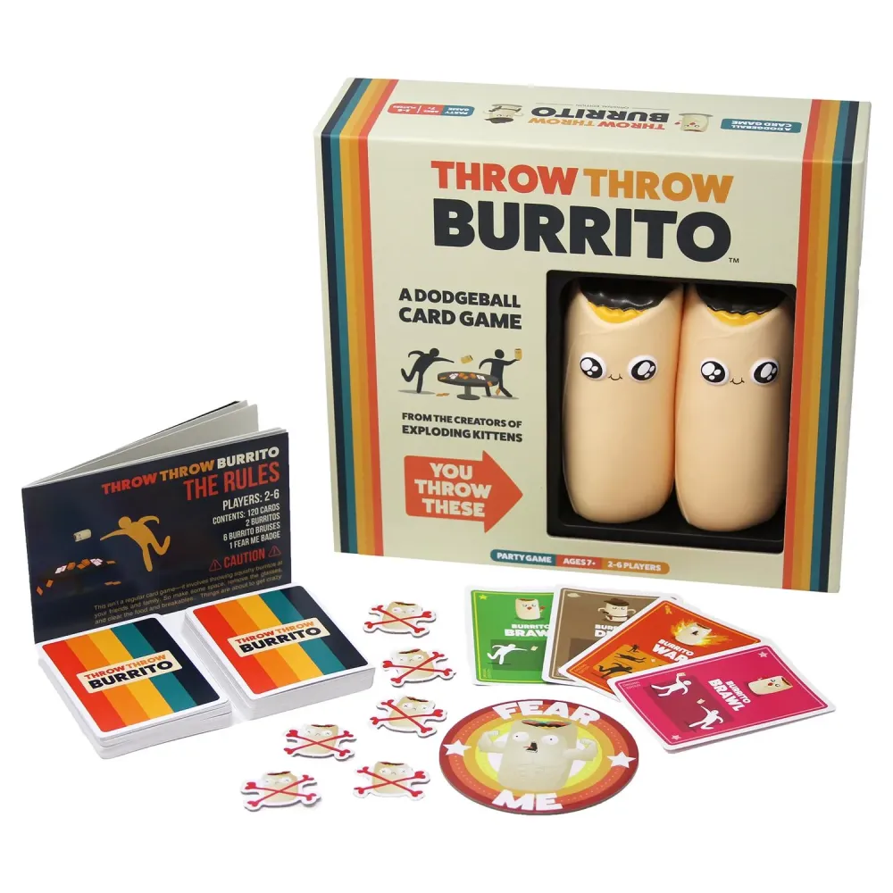 Exploding Kittens Throw Throw Burrito Dodgeball Juego de cartas para fiestas Multicolor