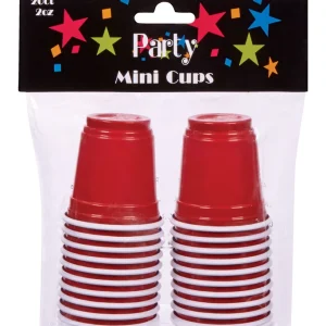 Vaso de plástico rojo para fiestas Good Old Values (paquete de 24)