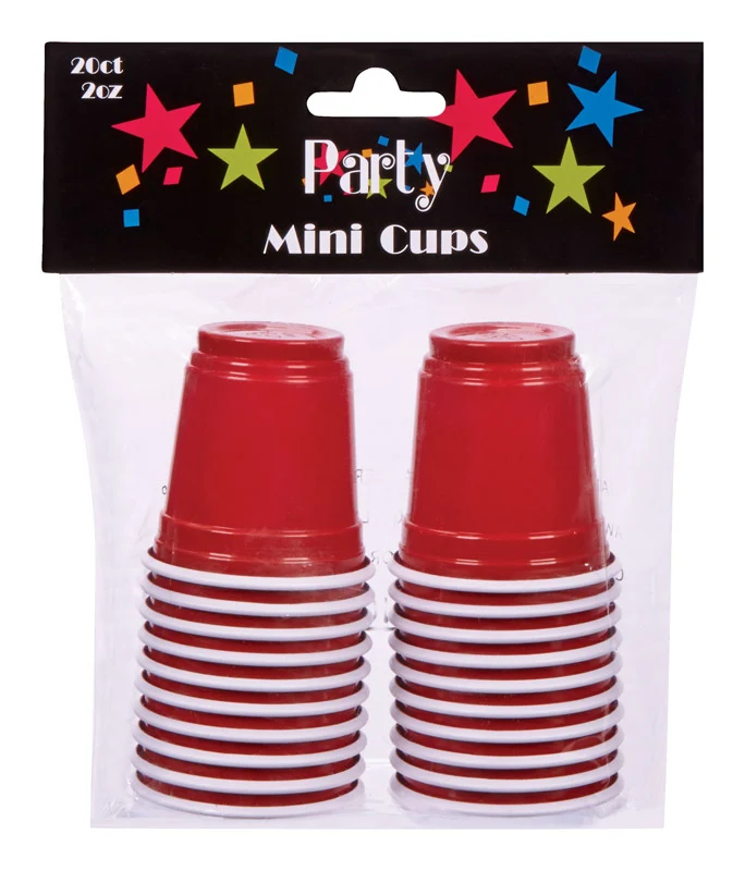 Vaso de plástico rojo para fiestas Good Old Values (paquete de 24)