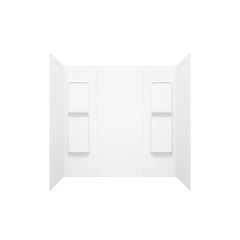 Revestimiento de pared para bañera MAAX Elan de 59 pulg. de alto x 31-3/4 pulg. de ancho x 60-1/2 pulg. de largo, color bl...