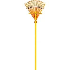 Rastrillo de bambú de lujo, púas flexibles, 10 pulgadas. Rugg