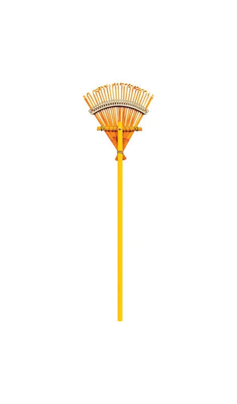 Rastrillo de bambú de lujo, púas flexibles, 10 pulgadas. Rugg