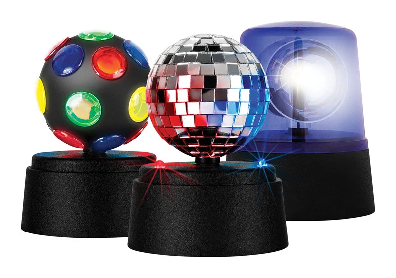Luces novedosas de plástico con imagen más nítida, colores surtidos, para fiestas, 5 pulgadas de alto. Sharper Image
