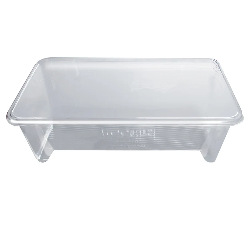 Cubo de plástico transparente Wooster Wide Boy de 19 pulgadas de largo con revestimiento rígido (paquete de 12)