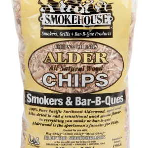 Astillas de madera de aliso totalmente naturales para ahumar Smokehouse, 242 pulgadas cúbicas