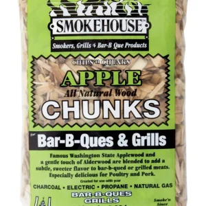 Chips n Chunks de Smokehouse Chips de madera de manzano totalmente natural para ahumar, 242 pulgadas cúbicas
