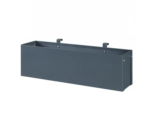 Jardinera Achtkarspelen colgante acero 50x12x15cm - Antracita para Plantas de Interior