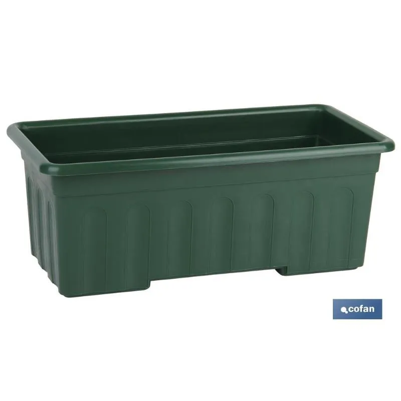 Jardinera verde modelo azahar 60x22x15cm venta unitaria para Plantas de Interior