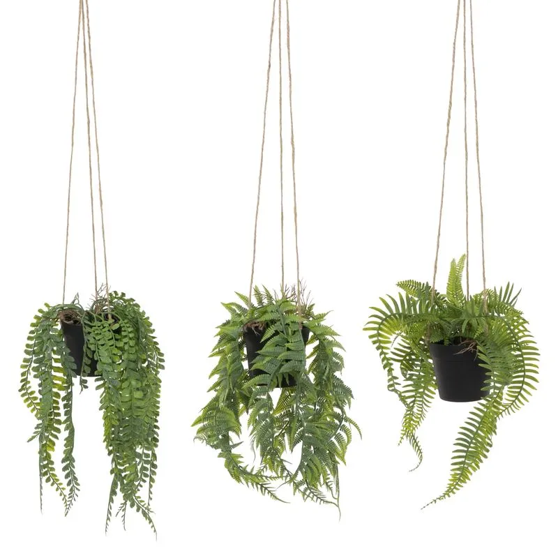 Jardineras de Terracota Esmaltada PLANTA ARTIFICIAL MACETA COLGANTE