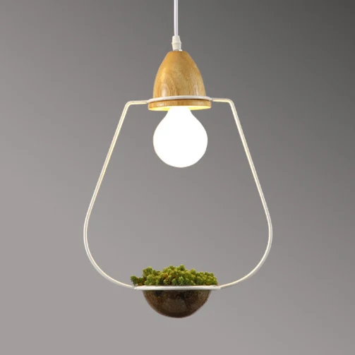 Lámpara colgante metálica de 1 luz con maceta, estilo vintage, estilo antiguo, con jaula abierta, 8,5"/11" de ancho, en bl...