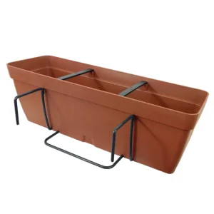 Maceta de Autorriego con Reserva Jardinera 40 cm con escuadra de fijación cuadrada