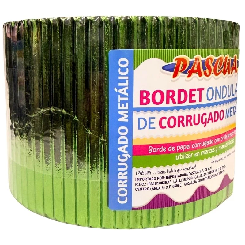 BORDETTE METALICO VERDE BANDERA 5.7X15 MT PASCUA MNK para Espacios Pequeños