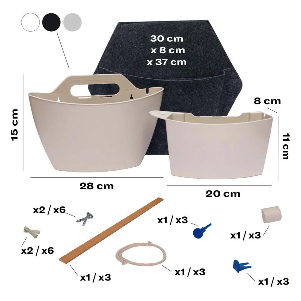 Jardín Vertical Ensamblable Citysens Con Riego Automático De 3 Maceteros – Negro Con Funda Téxtil Reciclada con Certificad...