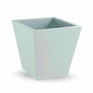 Veca Macetero Plástico Cuadrado Blanco Unitario 45 Cm en Color Terracota