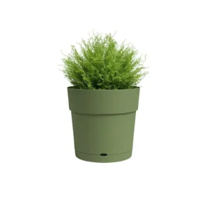 Artevasi Macetero Verde Capri 20 Cm Con Reserva De Agua De Plástico Reciclado con Certificado de Material Reciclado