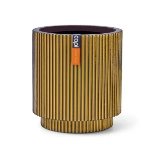 Jardineras de Terracota Esmaltada Capi Europe Macetero Grove Dorado 43x41cm