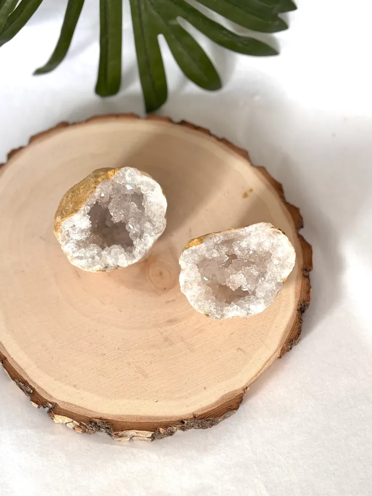 GEODA DE CUARZO | PROTECCIÓN | LIMPIEZA ENERGÉTICA Mango de Fibra de Vidrio