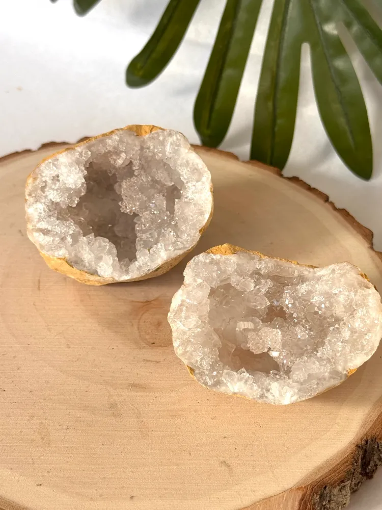 GEODA DE CUARZO | PROTECCIÓN | LIMPIEZA ENERGÉTICA Mango de Fibra de Vidrio