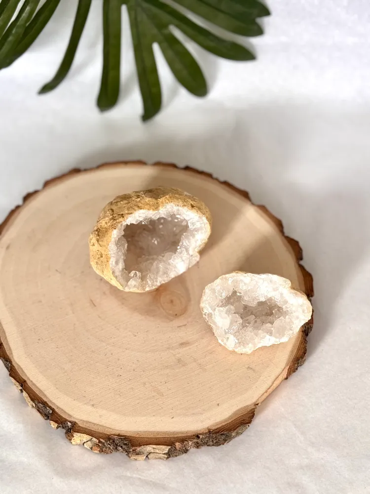 GEODA DE CUARZO | PROTECCIÓN | LIMPIEZA ENERGÉTICA Mango de Fibra de Vidrio