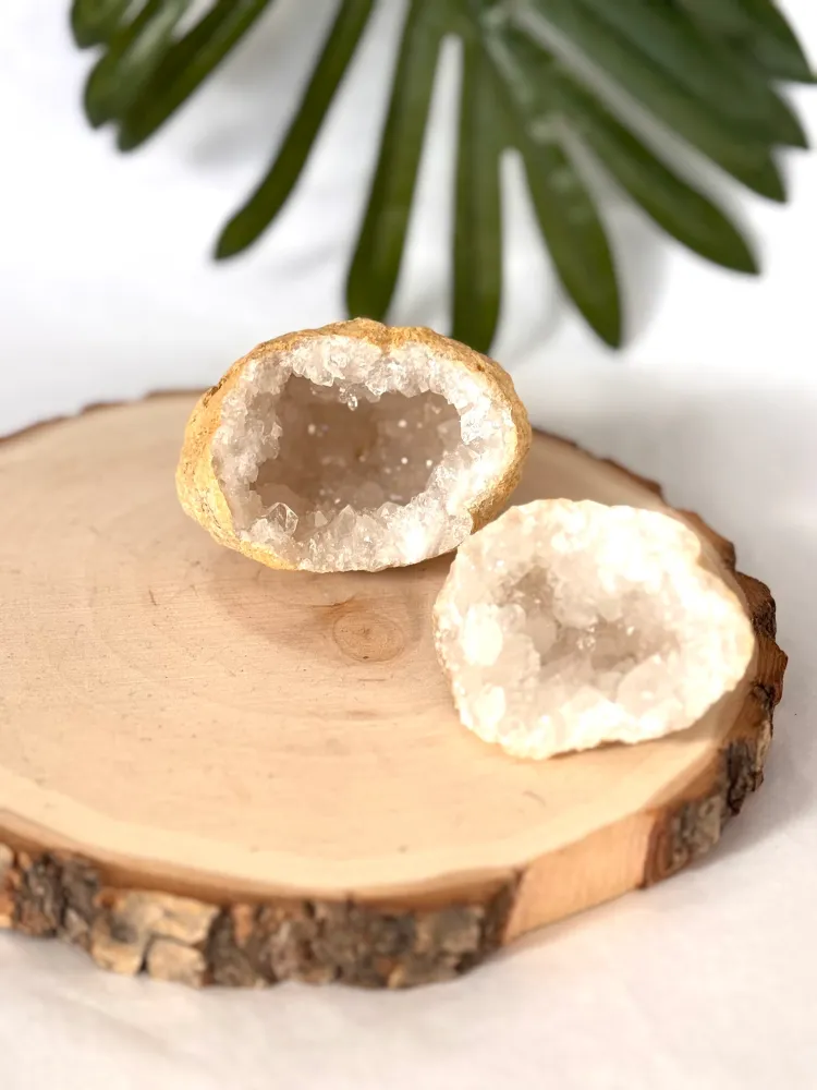 GEODA DE CUARZO | PROTECCIÓN | LIMPIEZA ENERGÉTICA Mango de Fibra de Vidrio