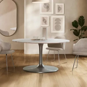 Comedor Ithaca Argénteo + 4 Silla Manhattan para Terraza y Piscina