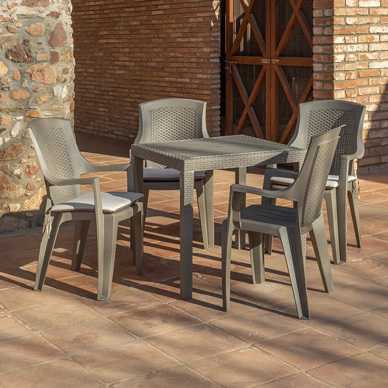 Conjunto de jardín providence 1 taupe en Ratán Sintético