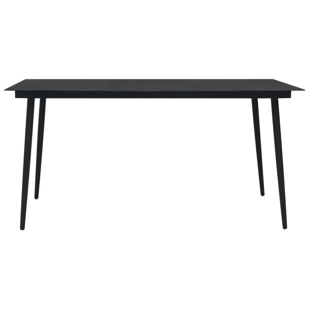Conjunto Modular vidaXL juego de comedor de jardín 5 piezas ratán PVC negro
