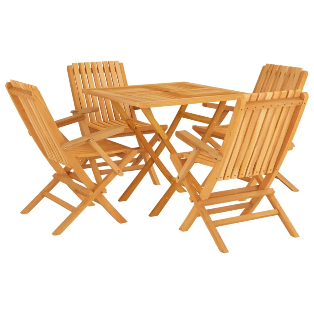 Conjunto Modular vidaXL juego de comedor para jardín 5 piezas madera maciza de teca