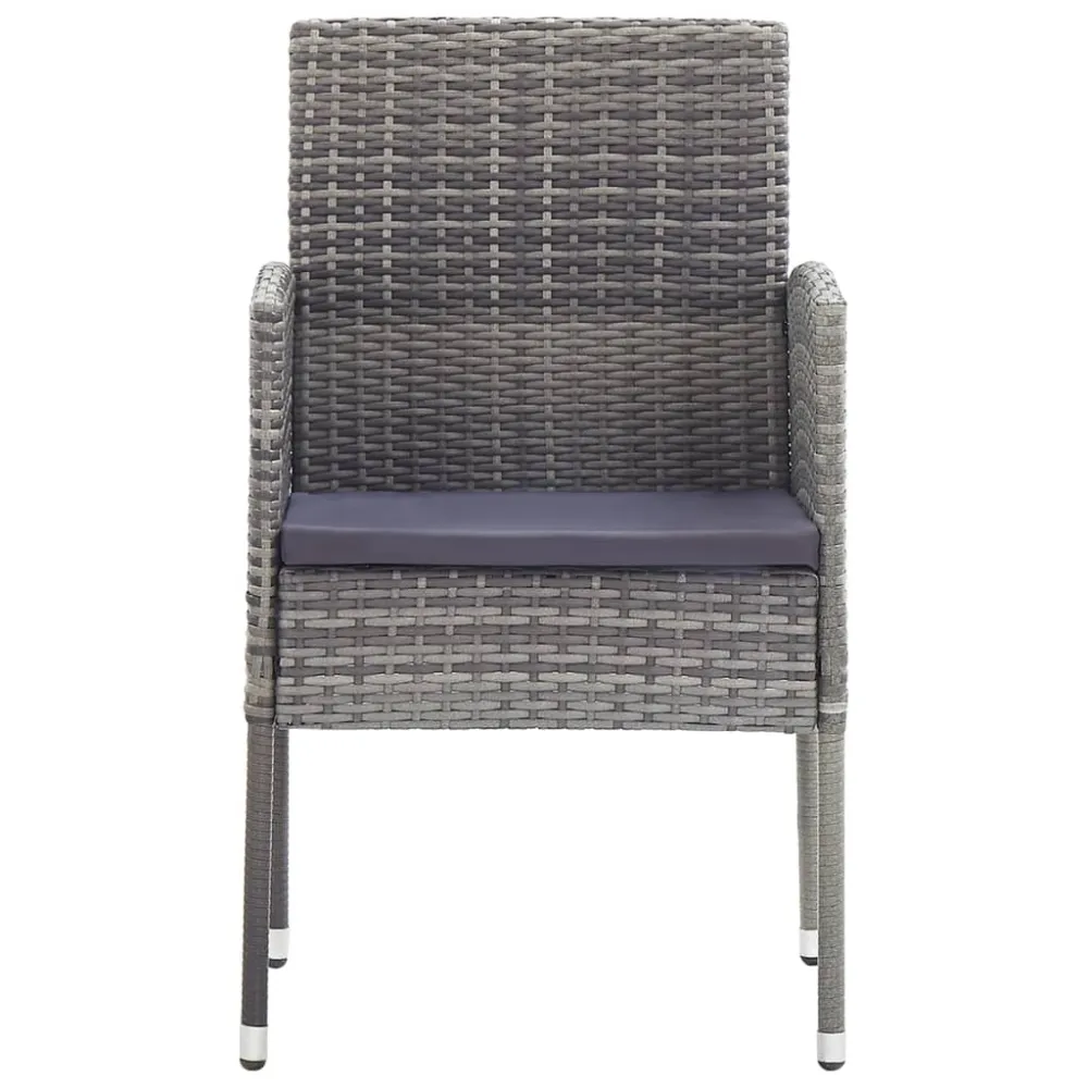 Conjunto Premium de vidaXL juego de comedor de jardín 7 piezas gris antracita