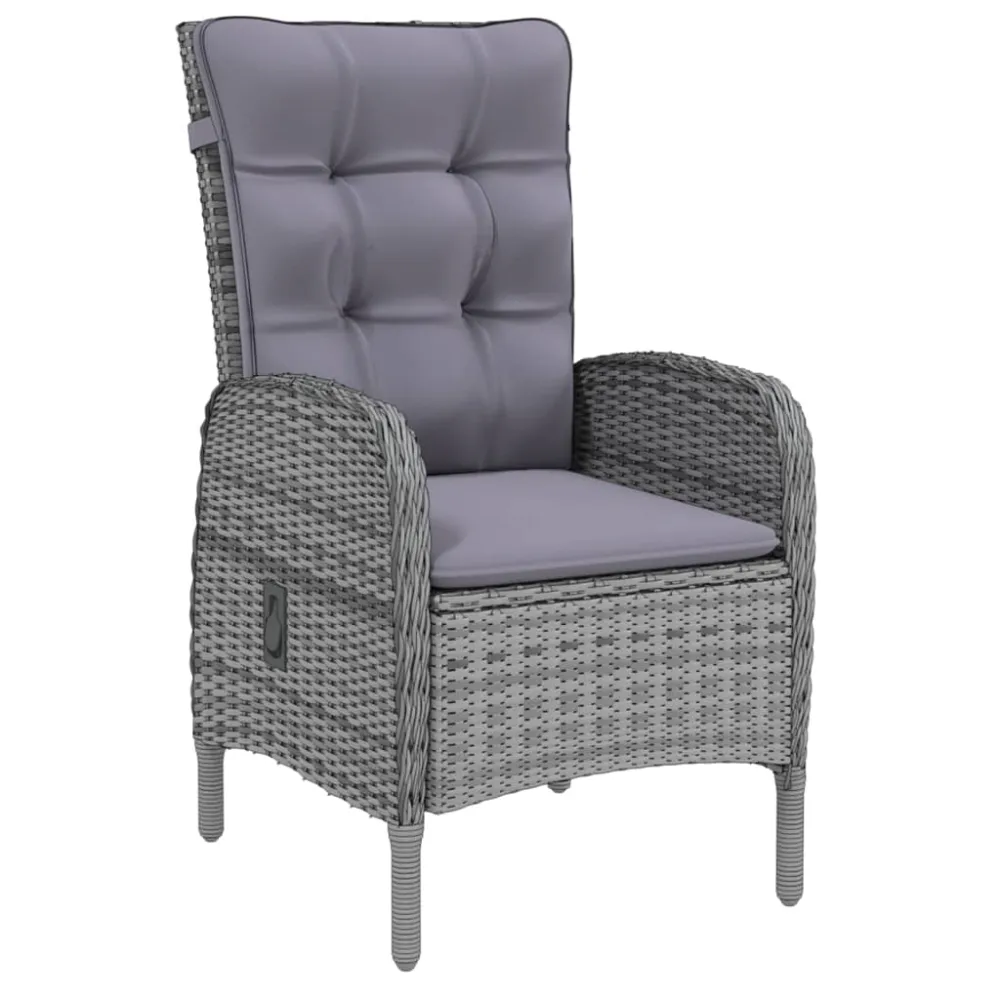 Conjunto Premium de vidaXL juego de comedor para jardín 7 piezas ratán sintético gris