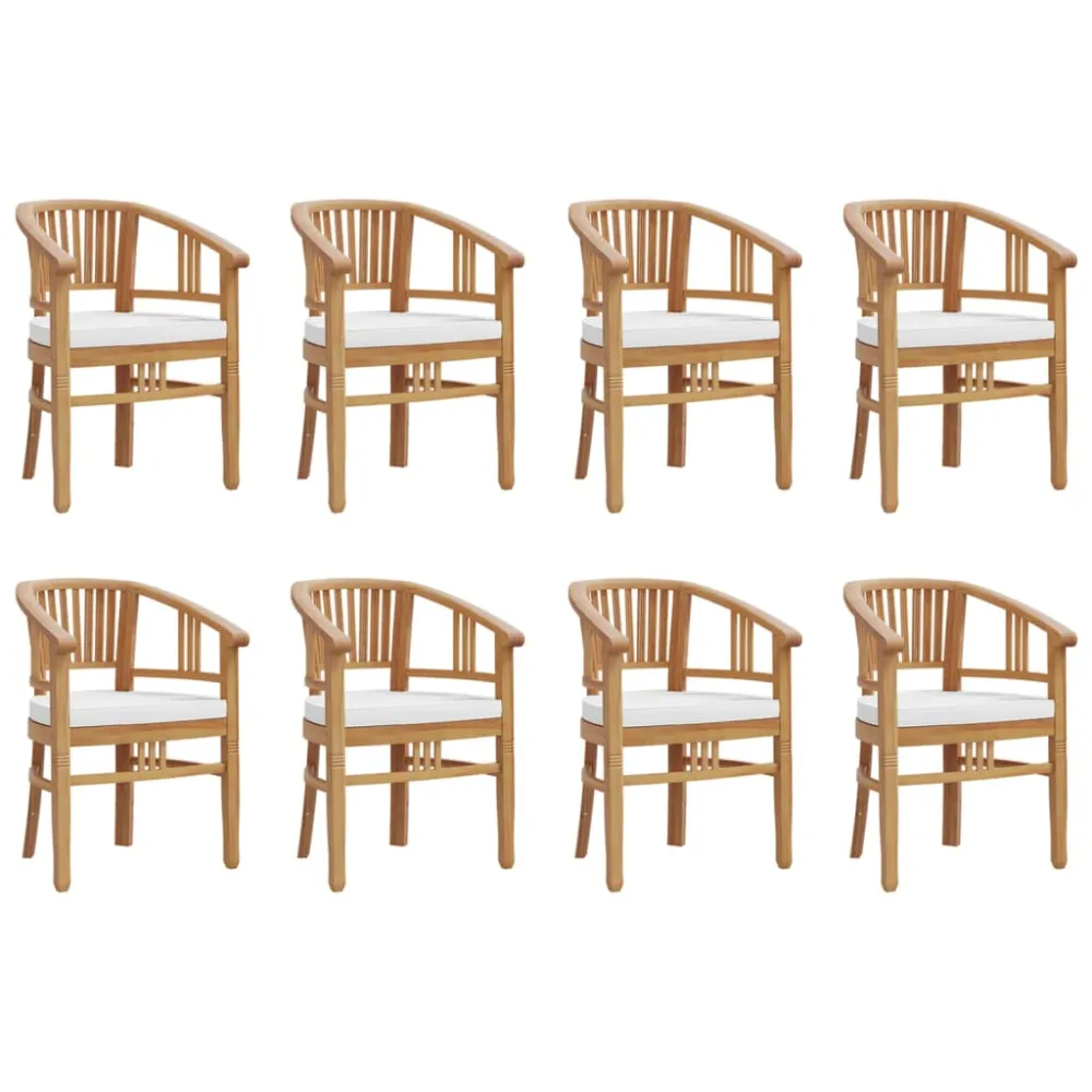Conjunto Premium de vidaXL juego de comedor para jardín 9 piezas madera maciza de teca