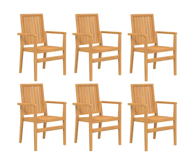 Juego de comedor de jardin 7 piezas madera maciza de teca longitud mesa 200 cm Material de Aluminio y Tela