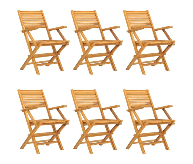 Juego de comedor de jardin 7 piezas madera maciza de teca para 8 Personas