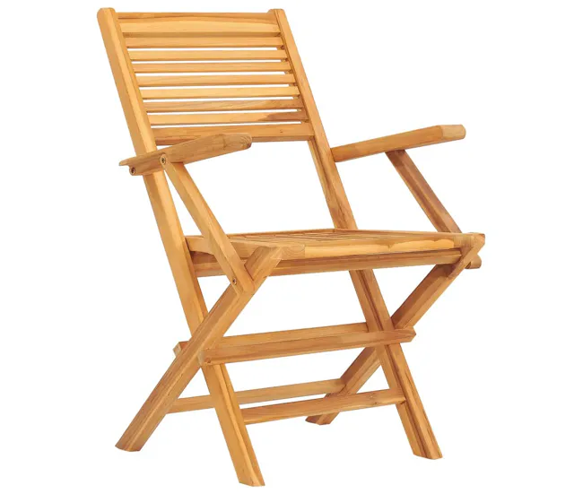 Juego de comedor de jardin 7 piezas madera maciza de teca para 8 Personas