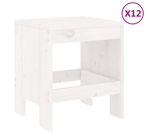 Juego de comedor de jardin 13 piezas madera maciza abeto Douglas con Cojines Prueba de Agua