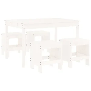 Juego de comedor para jardin 5 piezas madera maciza Douglas con Mesa de Centro